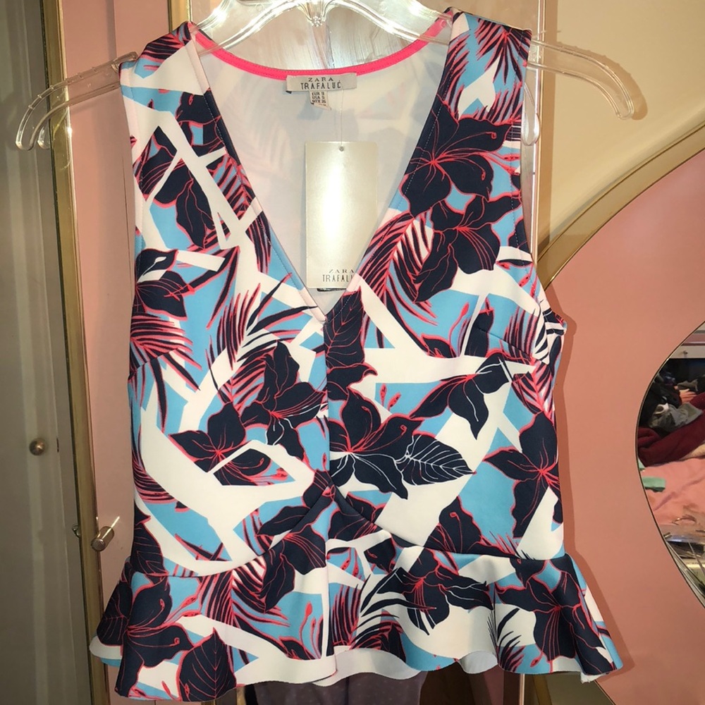 NWT Zara peplum top